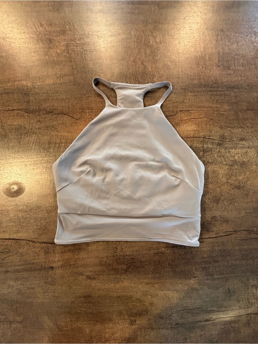 lululemon athletica High-Neck Racerback Crop Top - Taupe